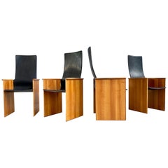 Afra & Tobia Scarpa "Torcello" Dining Chairs for Stildomus, 1964, Set of 4