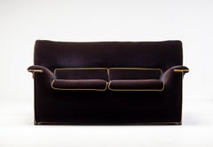 Afra & Tobia Scarpa Lauriana Sofa, Velvet, Italy, 1978