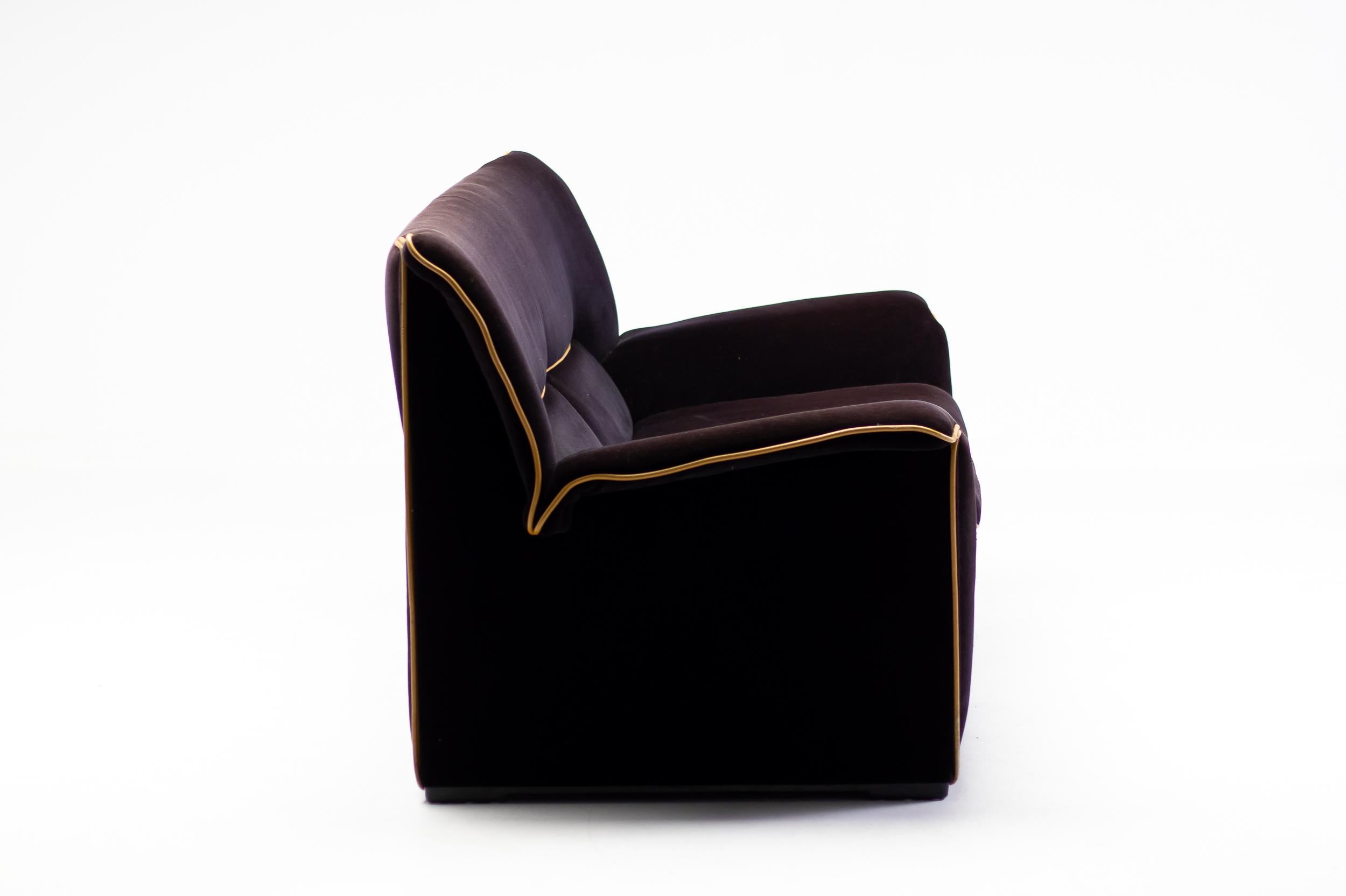 Acier Canapé Lauriana en velours Afra & Tobia Scarpa en vente