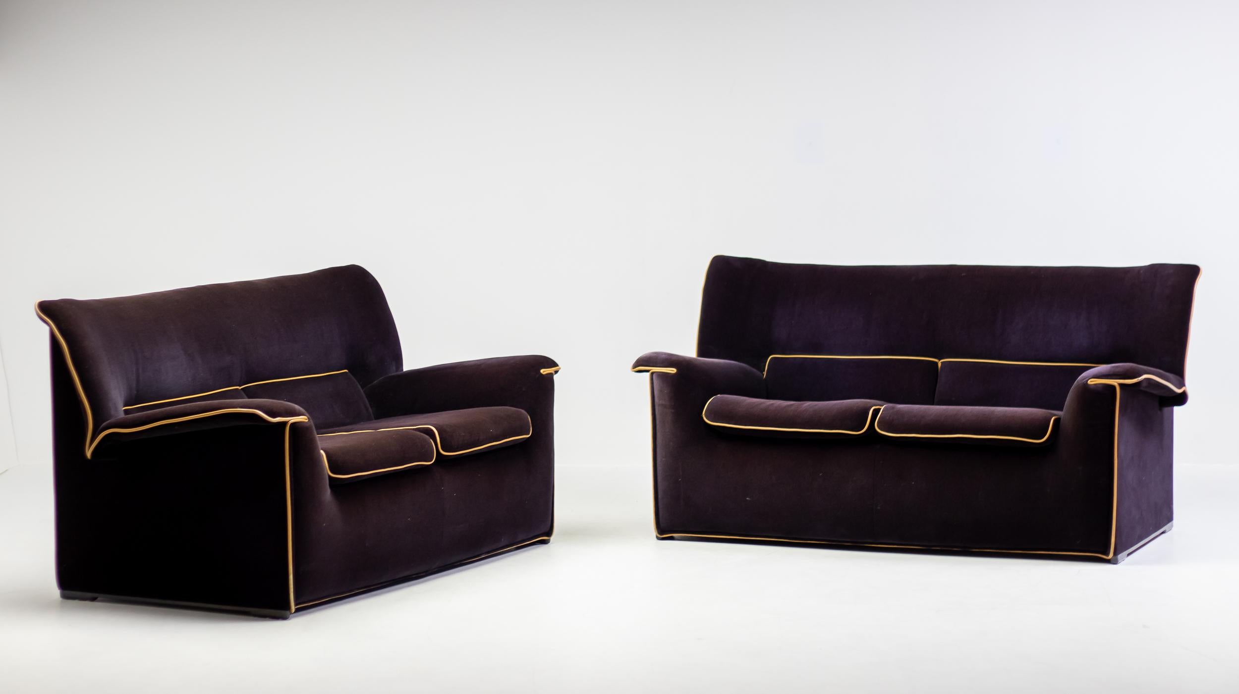 Canapé Lauriana en velours Afra & Tobia Scarpa en vente 2