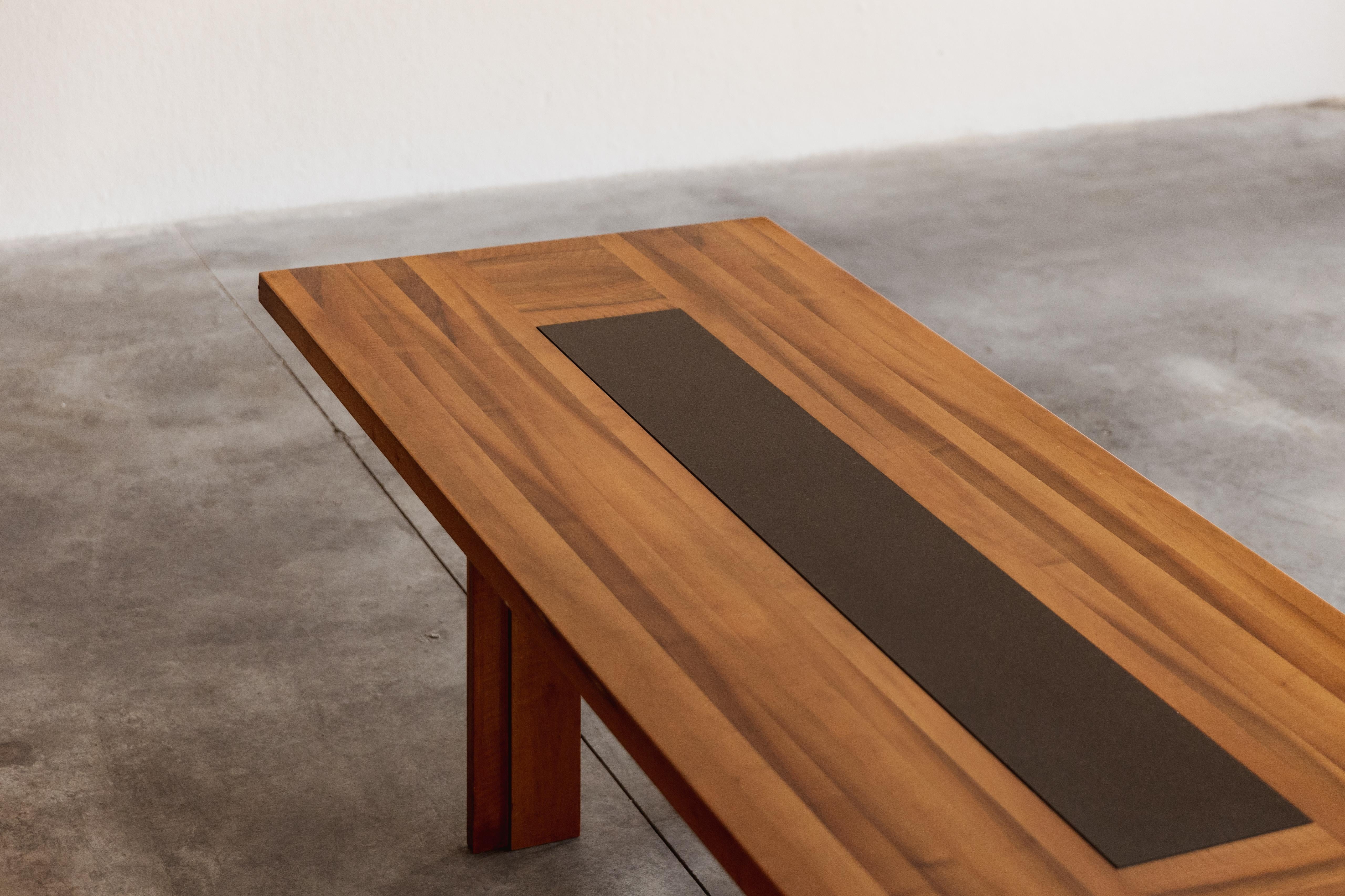 Italian Afra & Tobia Scarpa Wooden Dining Table for Cassina, 1970s