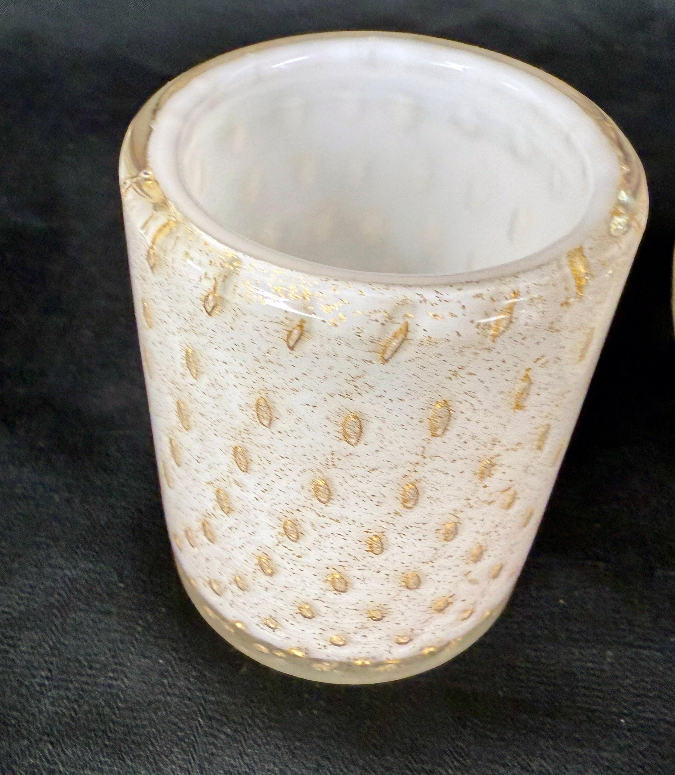 Afredo Barbini Venetian, Murano Glass Cigarette Three Piece Set. In Excellent Condition For Sale In Soquel, CA