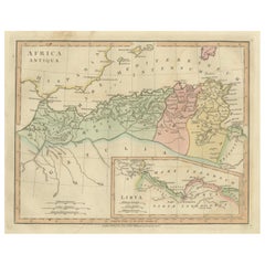Africa Antiqua Antique Classical Map — Roman North Africa & Carthage, 1817