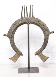 Africa Cameroon 1950 Tikar People Tribal Bronze Wedding Necklace And Currency