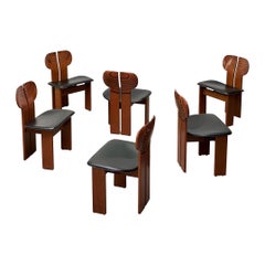 Set di sei sedie "Africa" di Afra 
Tobia Scarpa per Maxalto, anni 
80