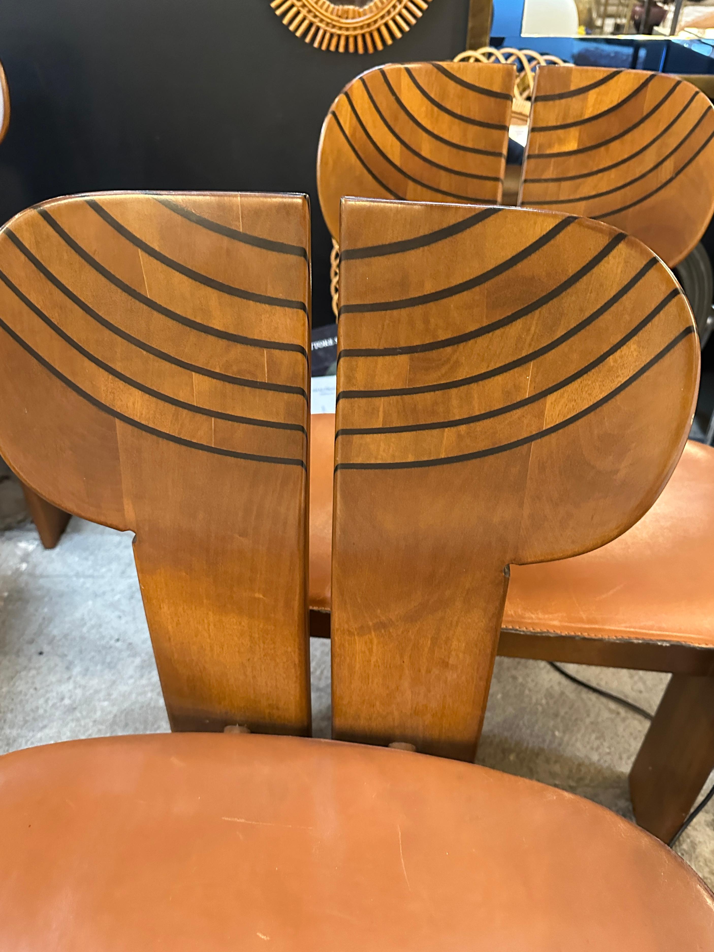 Italian Africa Chairs by Afra & Tobia Scarpa for Maxalto, Italy - 1975, set of 10