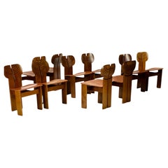 Africa Chairs by Afra & Tobia Scarpa for Maxalto, Italy - 1975, set of 10