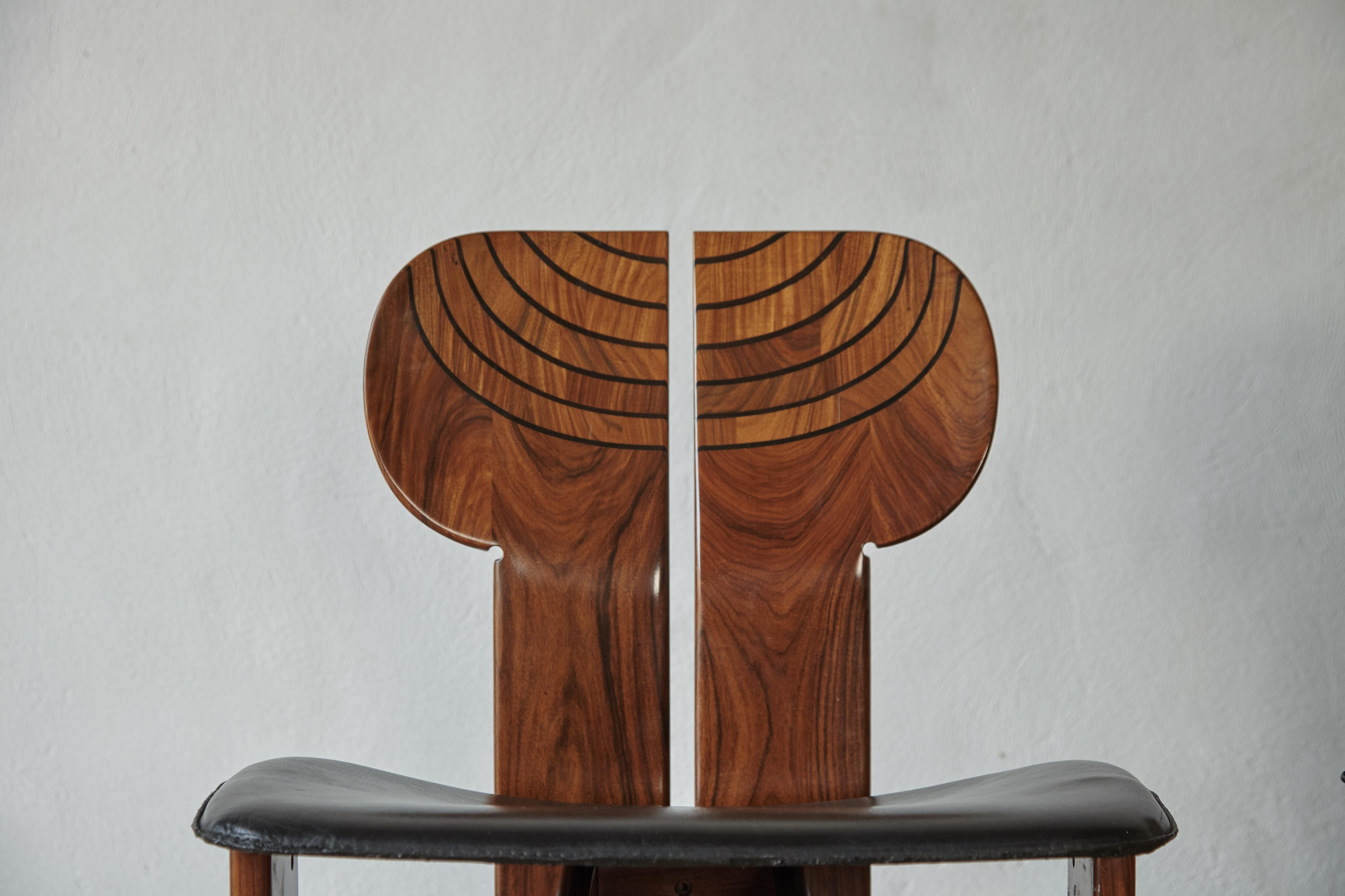 Italian Africa Chairs by Afra & Tobia Scarpa, Maxalto, Italy, 1970s-1980s