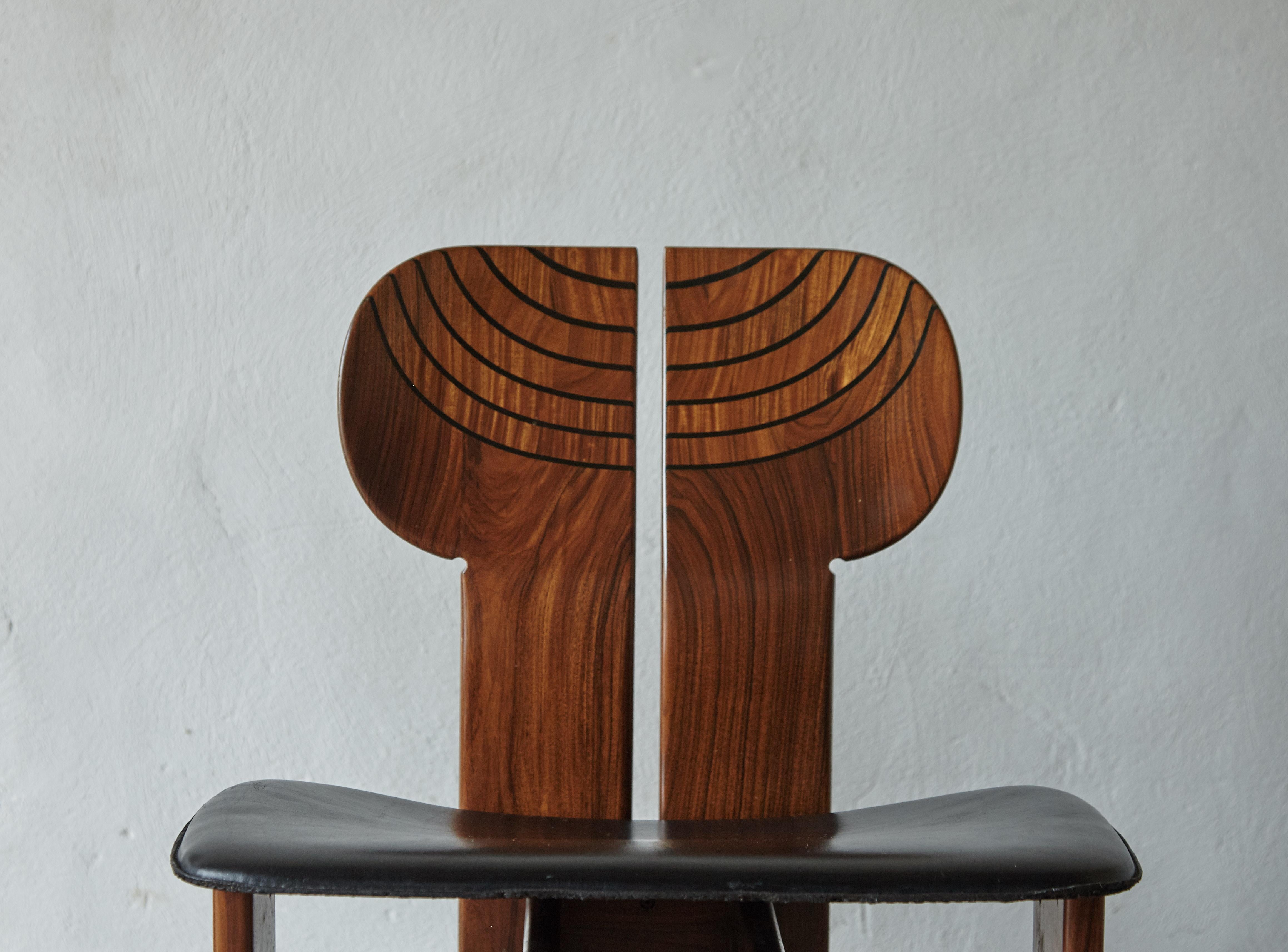 Africa Chairs by Afra & Tobia Scarpa, Maxalto, Italy, 1970s-1980s In Good Condition In London, GB