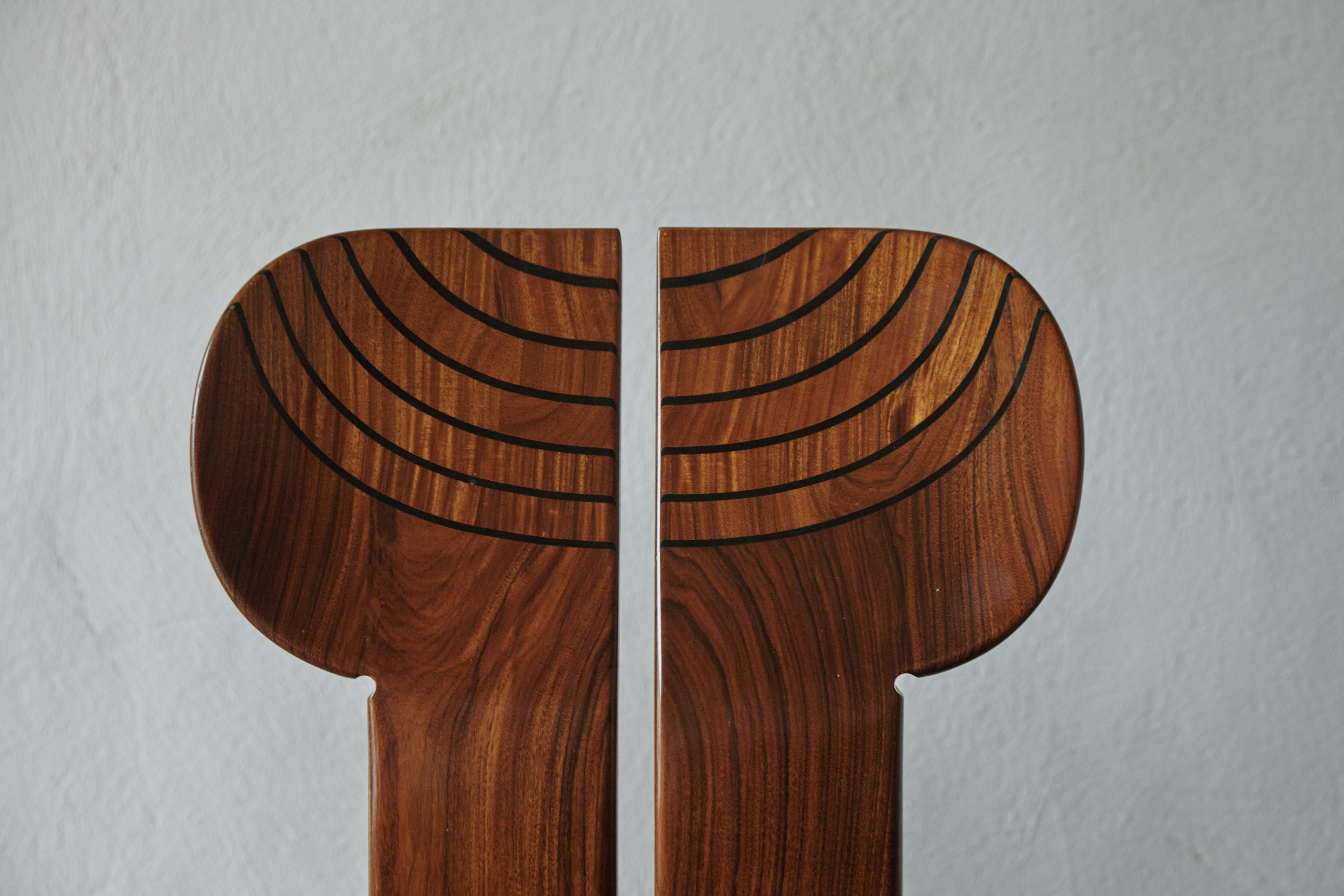 20th Century Africa Chairs by Afra & Tobia Scarpa, Maxalto, Italy, 1970s-1980s