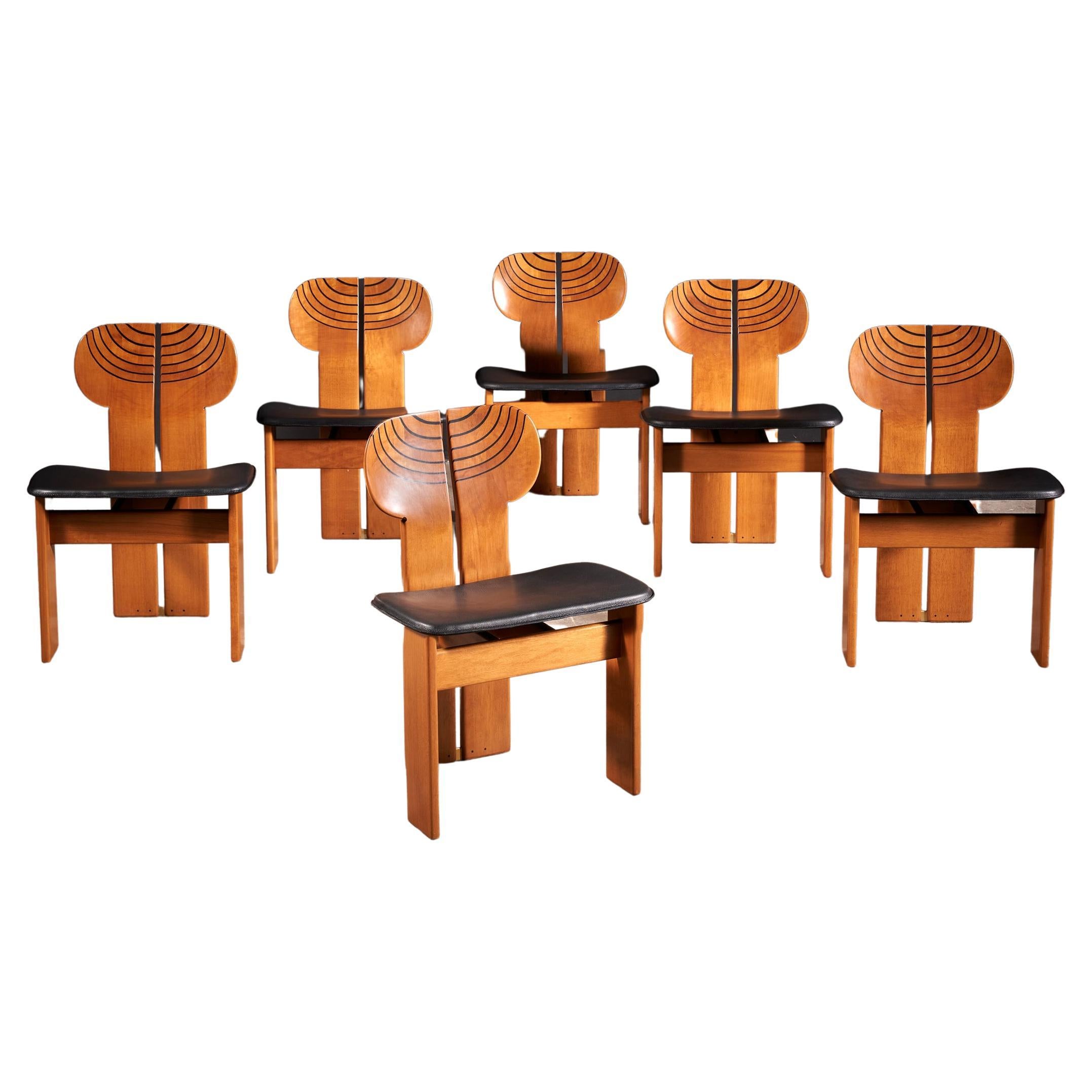 Africa Chairs by Afra & Tobia Scarpa, Maxalto, Italy, 1970s, Set of 6