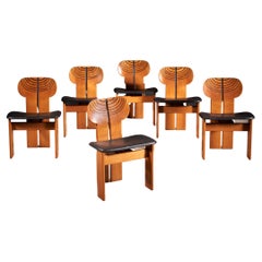 Africa Chairs by Afra & Tobia Scarpa, Maxalto, Italy, 1970s, Set of 6