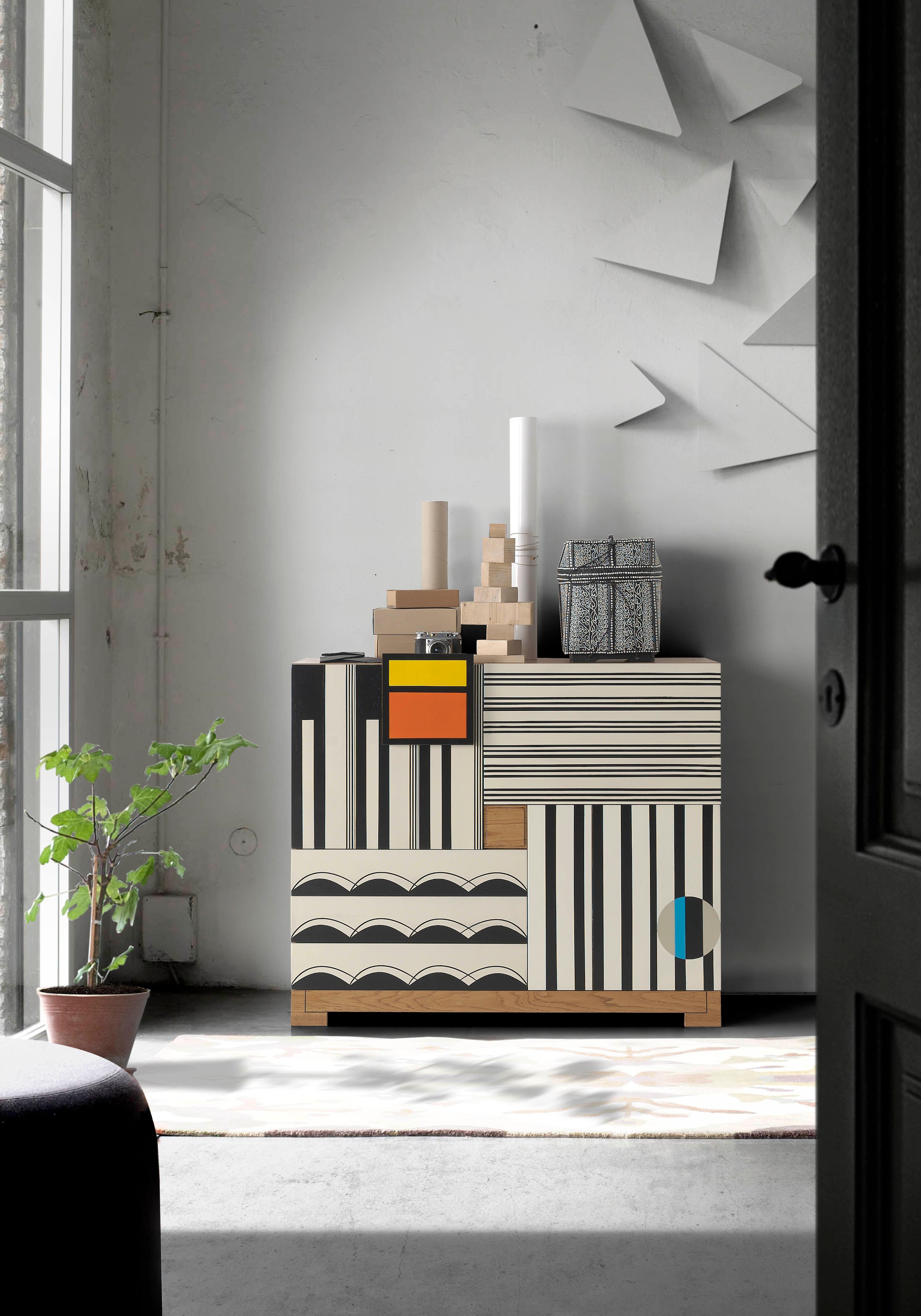 África Chest Of Drawers by Lola Glamour
Dimensions: D 50 x W 120 x H 100 cm
Materials: Wood.


We are Félix and Désirée Ramos, brothers and product designers of our brand, Lola Glamour.
We are interested in the singular, the different, the beauty,