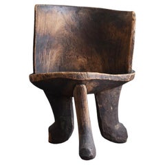 Africa Ethiopia Old Wooden Chair / Wabi-Sabi Chair / Mingei/African Folk Art