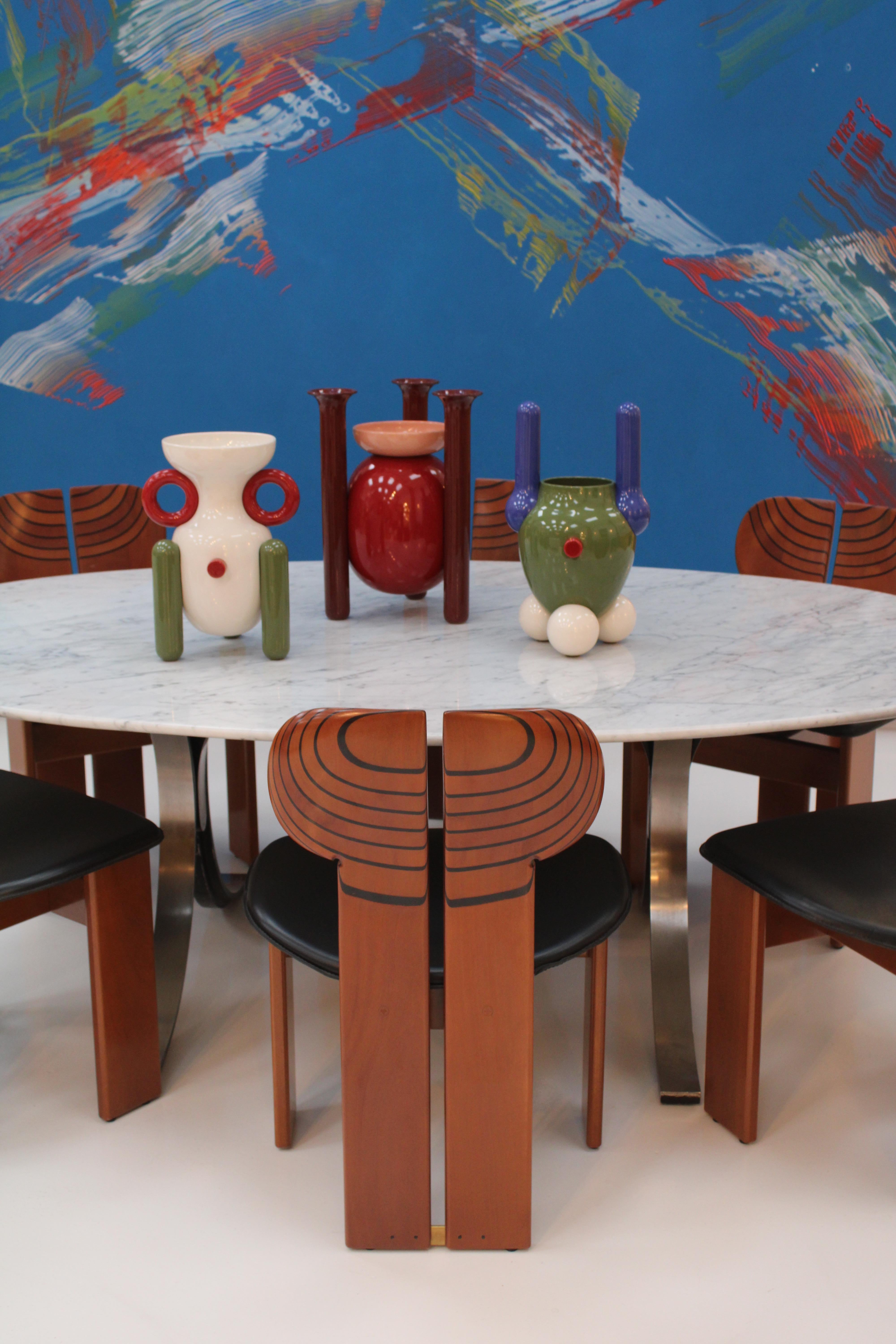 Sillas de comedor italianas Africa Diseñadas por Afra & Tobia Scarpa Para Maxalto, años 70 en venta 7