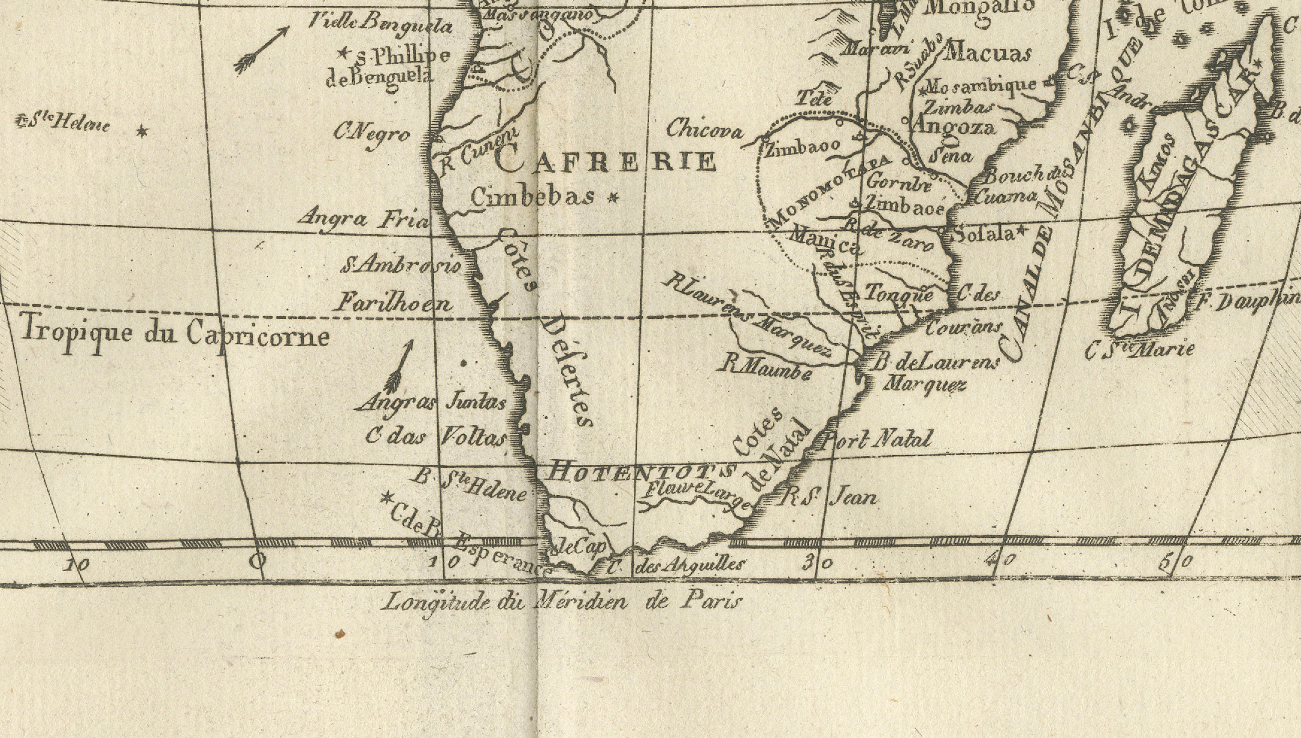 Africa Map by Rigobert Bonne – Pre-Colonial Geography c.1780
