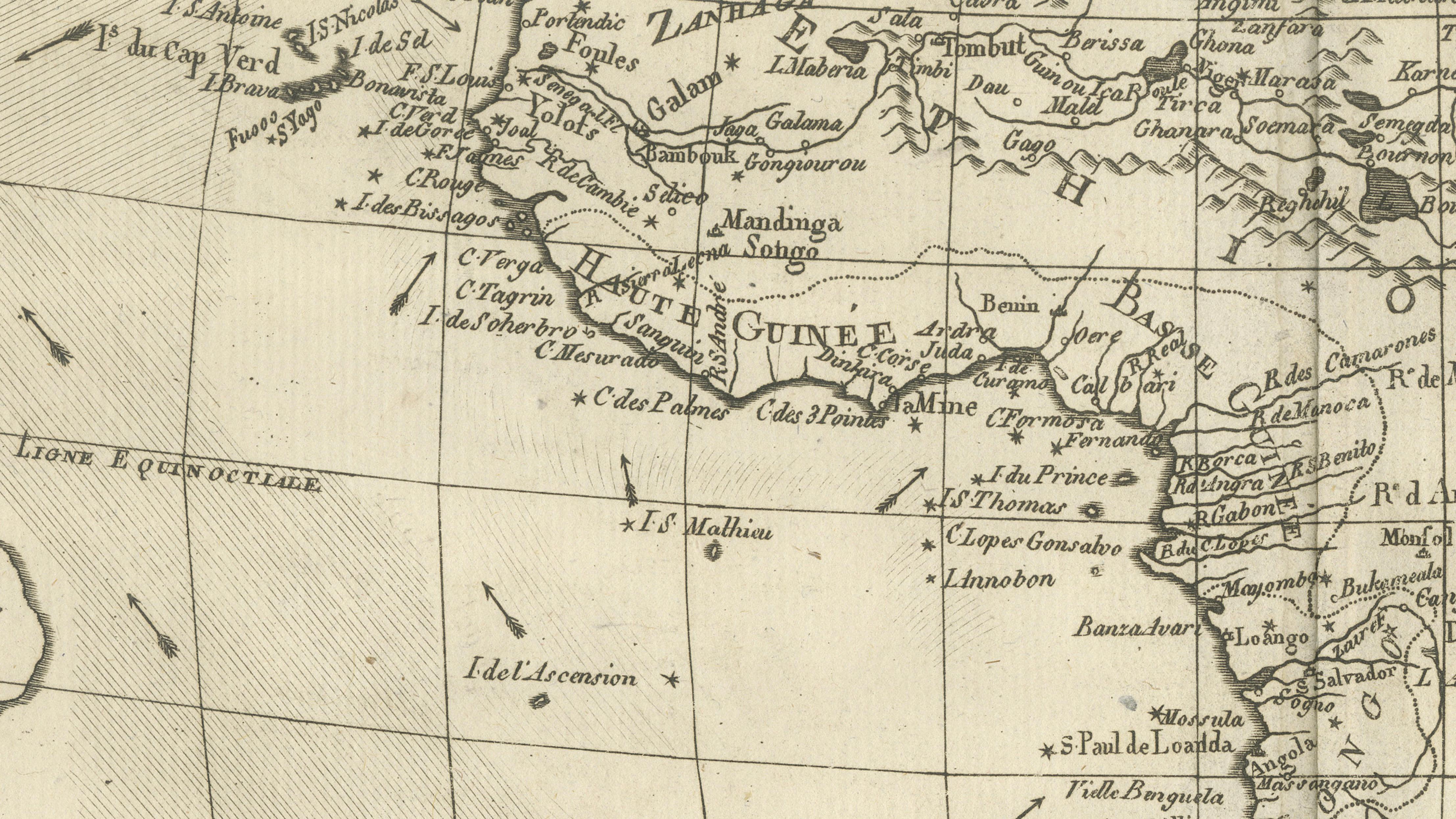 Africa Map by Rigobert Bonne – Pre-Colonial Geography c.1780