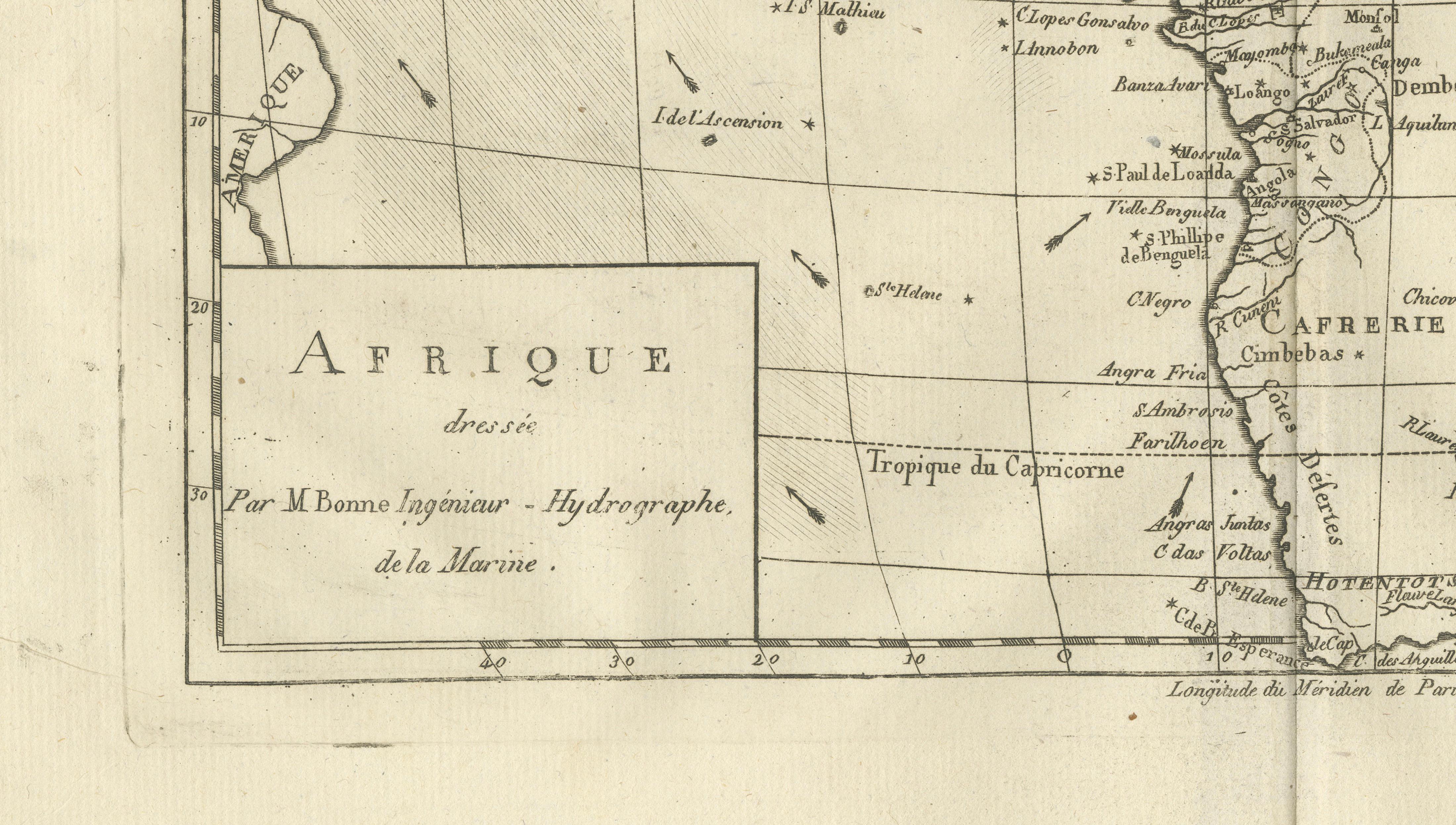 Africa Map by Rigobert Bonne – Pre-Colonial Geography c.1780