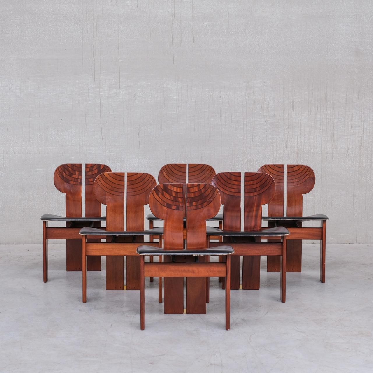 'Africa' Mid-Century Italian Dining Chairs by Tobia & Afra Scarpa for Maxalto 6