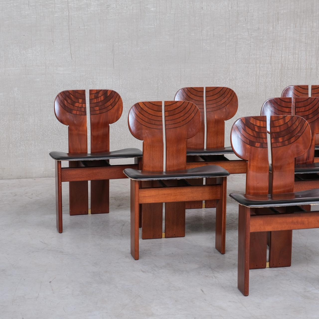 'Africa' Mid-Century Italian Dining Chairs by Tobia & Afra Scarpa for Maxalto 7