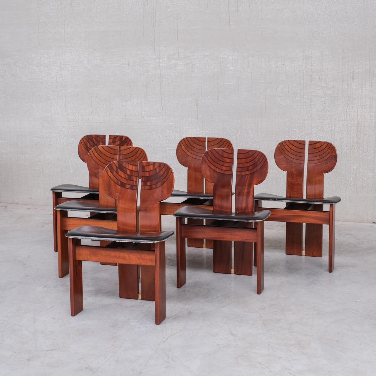 'Africa' Mid-Century Italian Dining Chairs by Tobia & Afra Scarpa for Maxalto 8