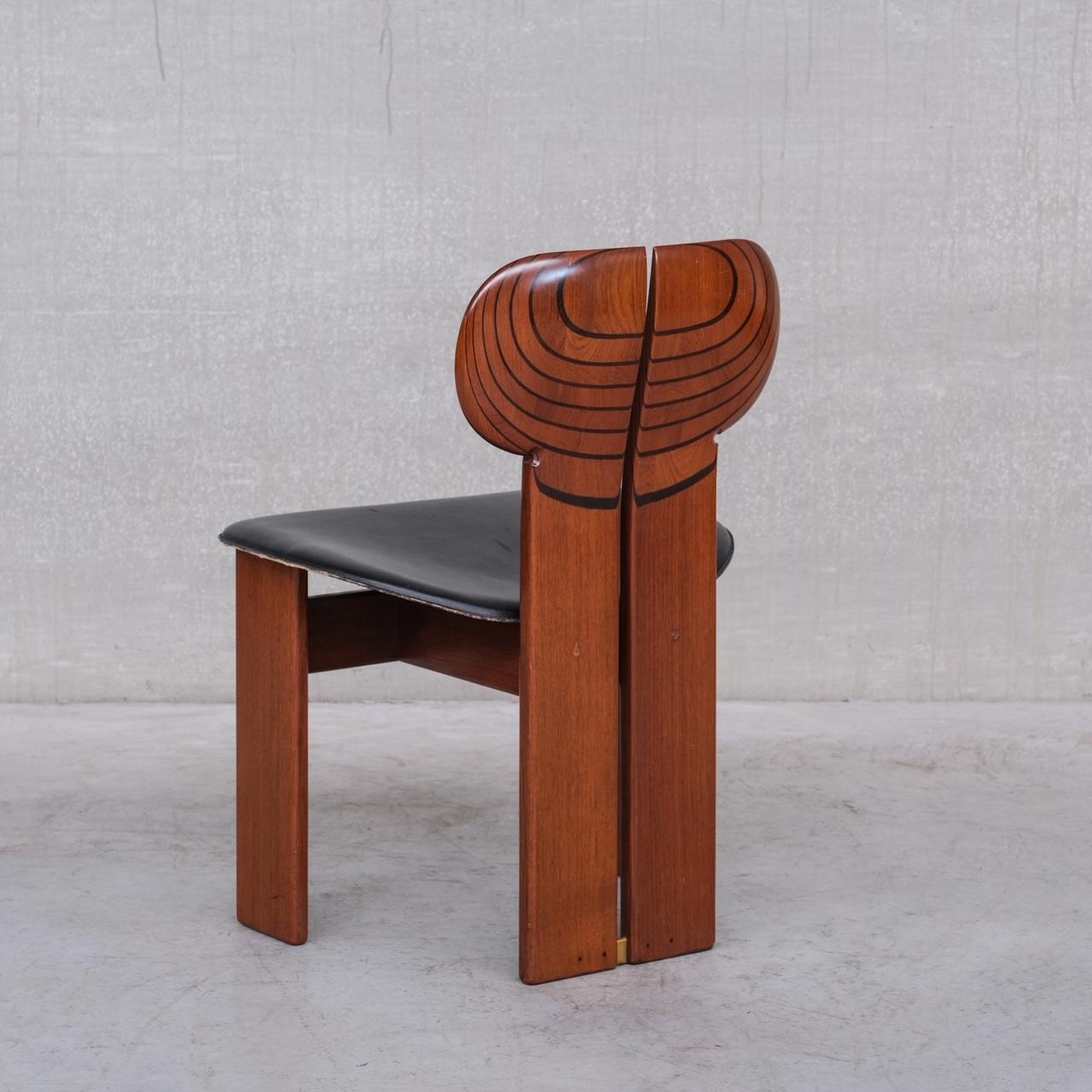 Mid-Century Modern 'Africa' Mid-Century Italian Dining Chairs by Tobia & Afra Scarpa for Maxalto