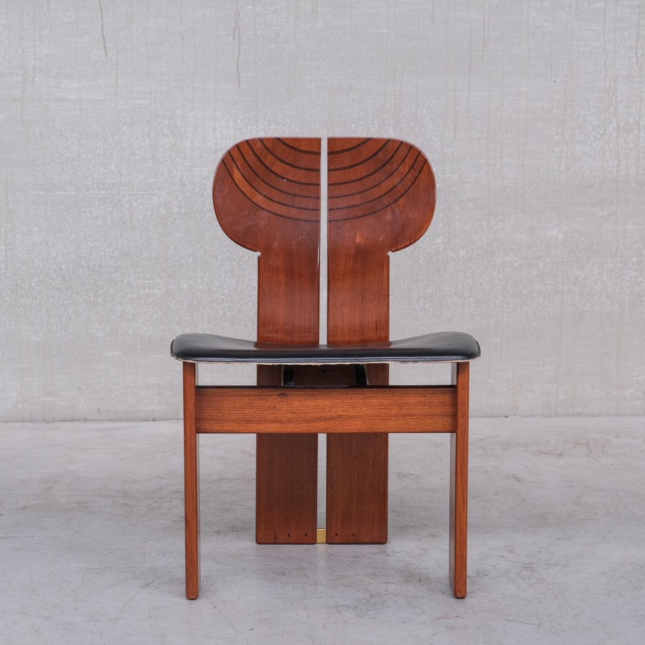 'Africa' Mid-Century Italian Dining Chairs by Tobia & Afra Scarpa for Maxalto In Good Condition In London, GB