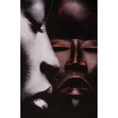 Africa, Original Poster from Samaritaine Exhibition Paris - African Art - Framed