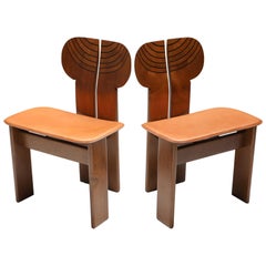 Paire de chaises Africa par Afra et Tobia Scarpa