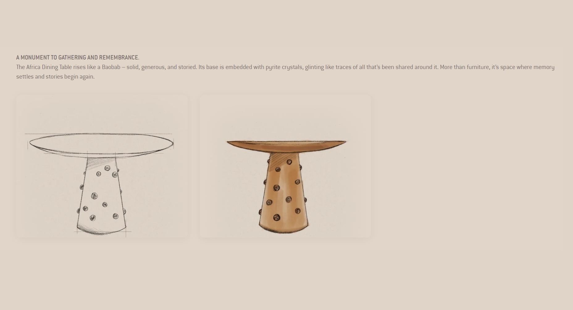 AFRICA - Table Tree of Life, incrustée à la main de cristaux de pyrite par Sidani Design/One en vente 4