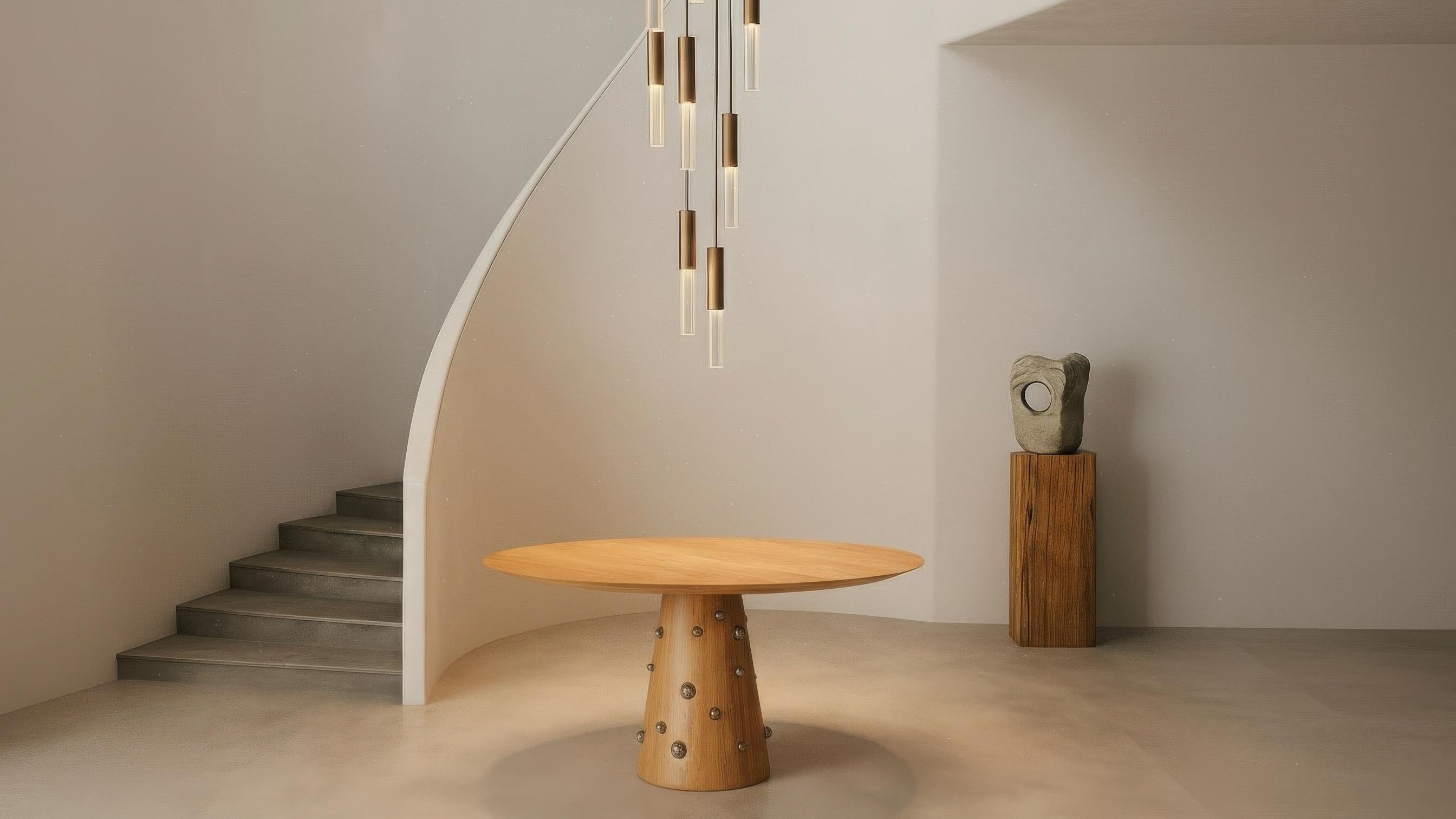 AFRICA - Table Tree of Life, incrustée à la main de cristaux de pyrite par Sidani Design/One en vente 1