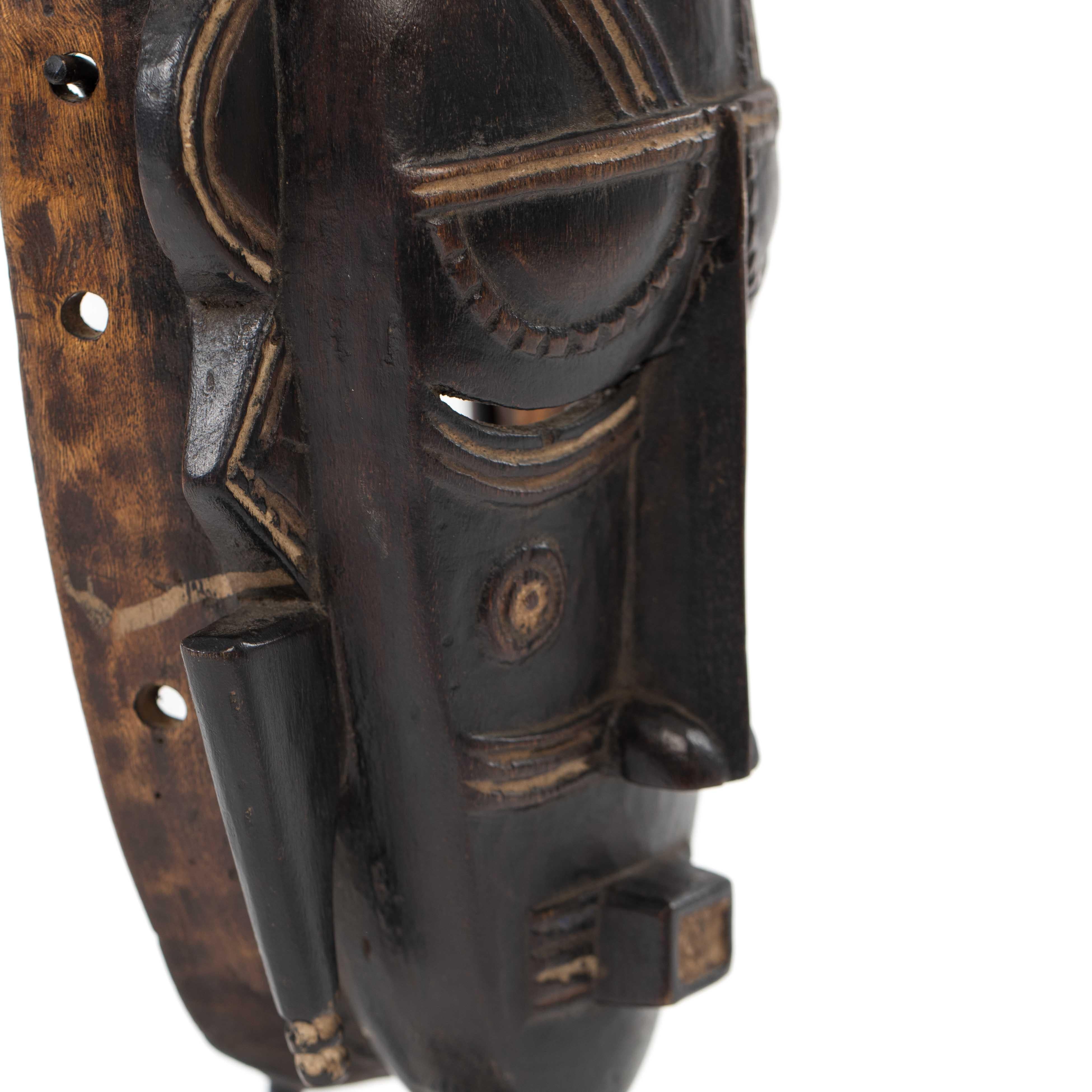 Africain Wooden Ligbi Mask Protruding Plate on the Head, Ivory Coast 1980s For Sale 7