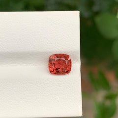 African 1.80 Carat Natural Peachy Red Loose Tourmaline Cushion Shape Gemstone