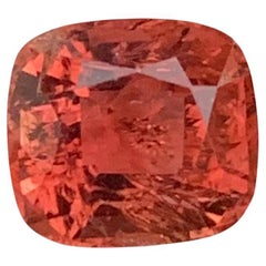 Gema africana en forma de cojín de turmalina suelta de color rojo melocotón natural de 1,80 quilates