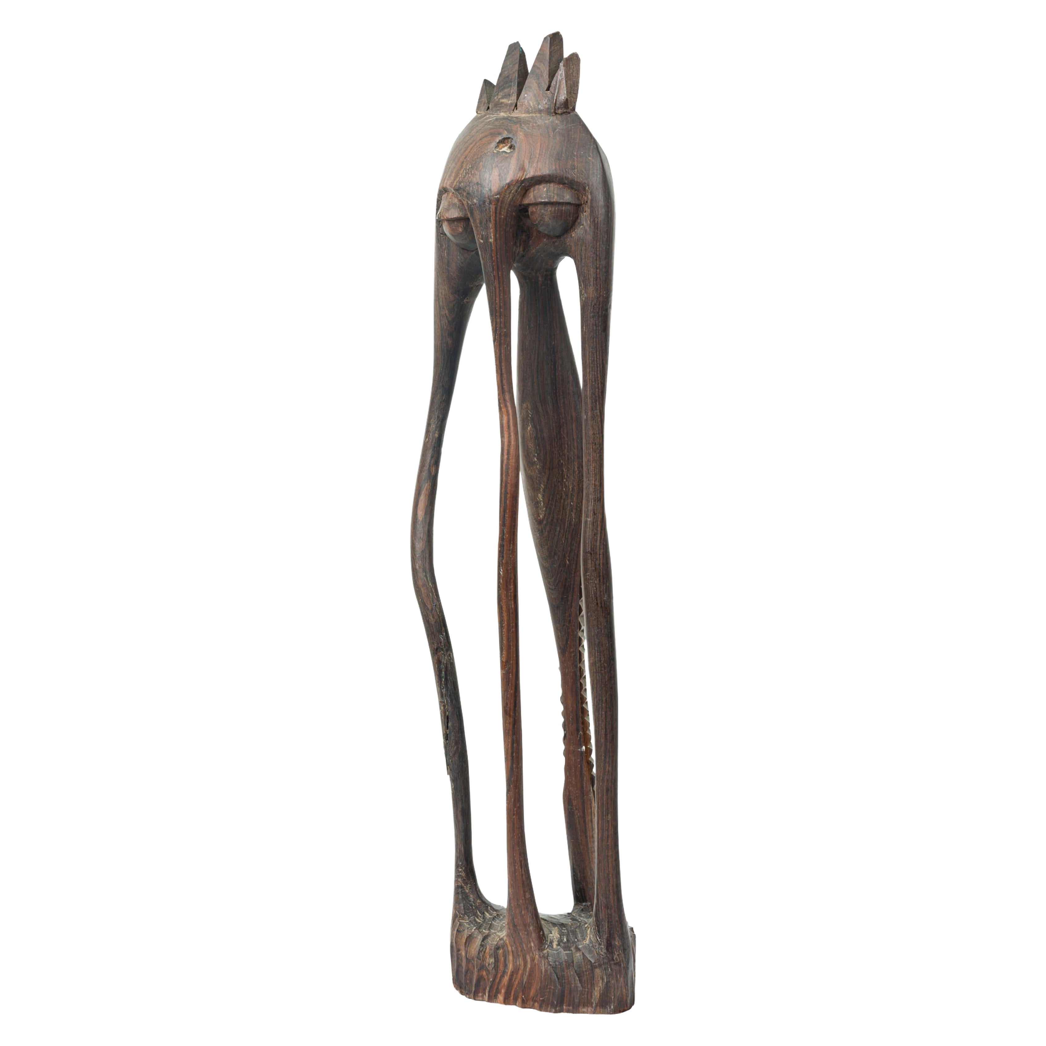 African 20th Century Carved Wood Makonde Abstract Figure