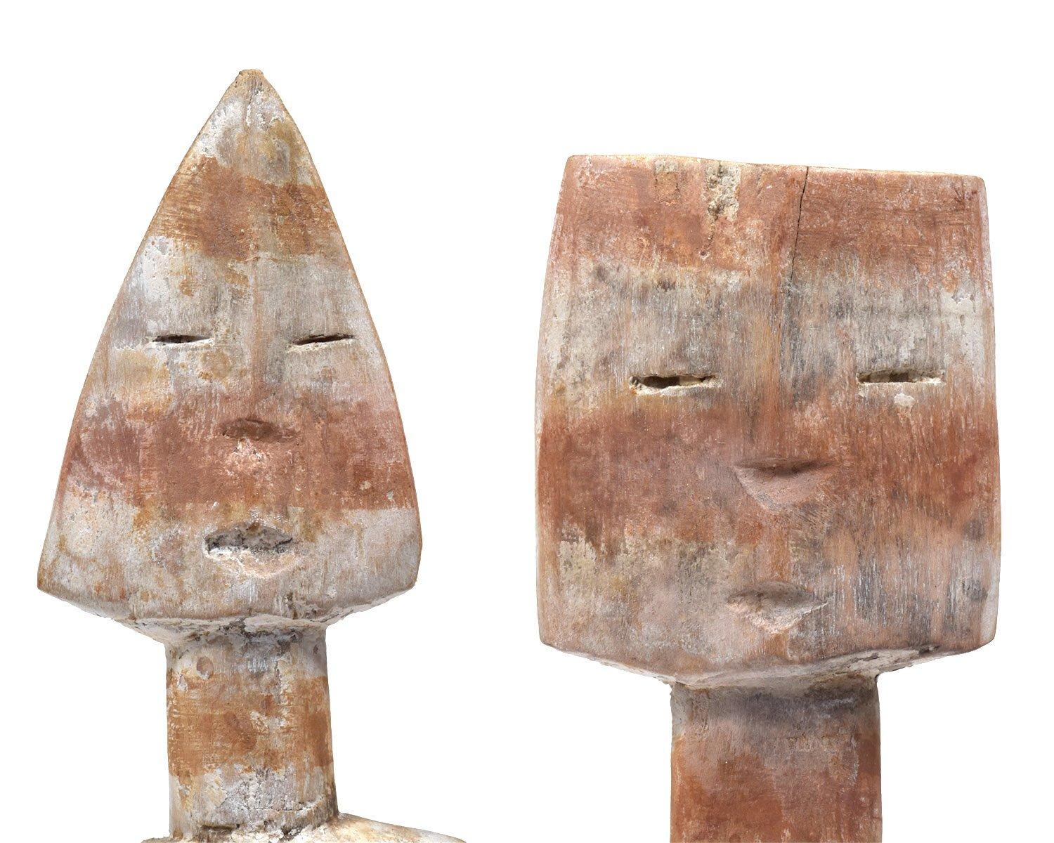 Togolese African Adja Protective Spirit Figures Aklama Twins For Sale