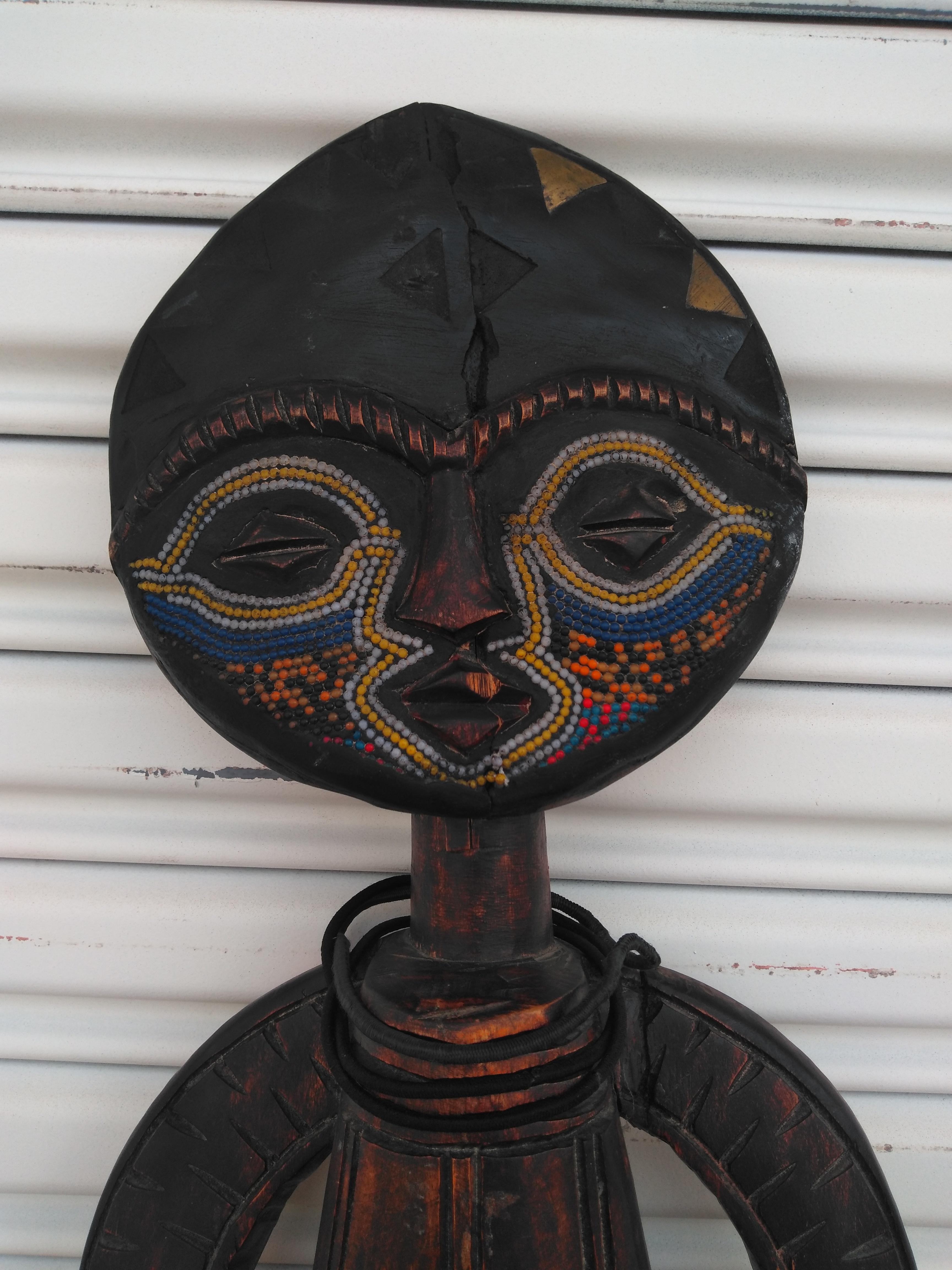 Tribal African Akuaba Fertility Mask For Sale