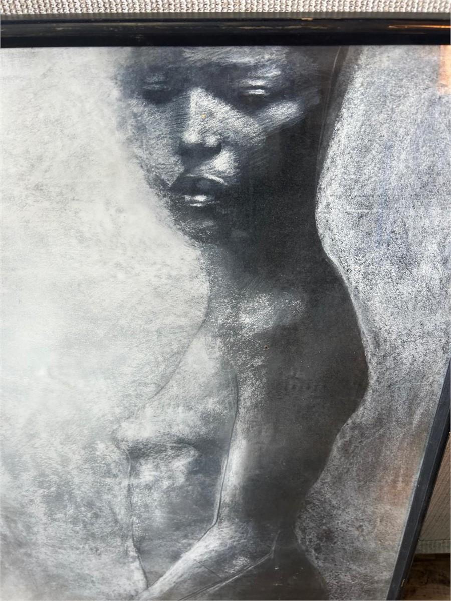 African American Lithothagraph  In Good Condition For Sale In Pasadena, CA