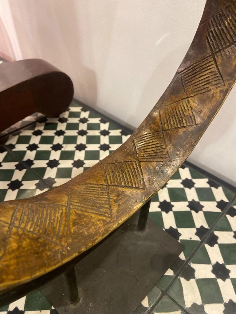 Brass African Antique Currency On Stand For Sale