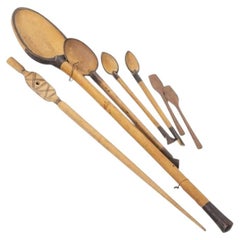Arte africana - 7 cucchiai - XIX secolo - 83 cm