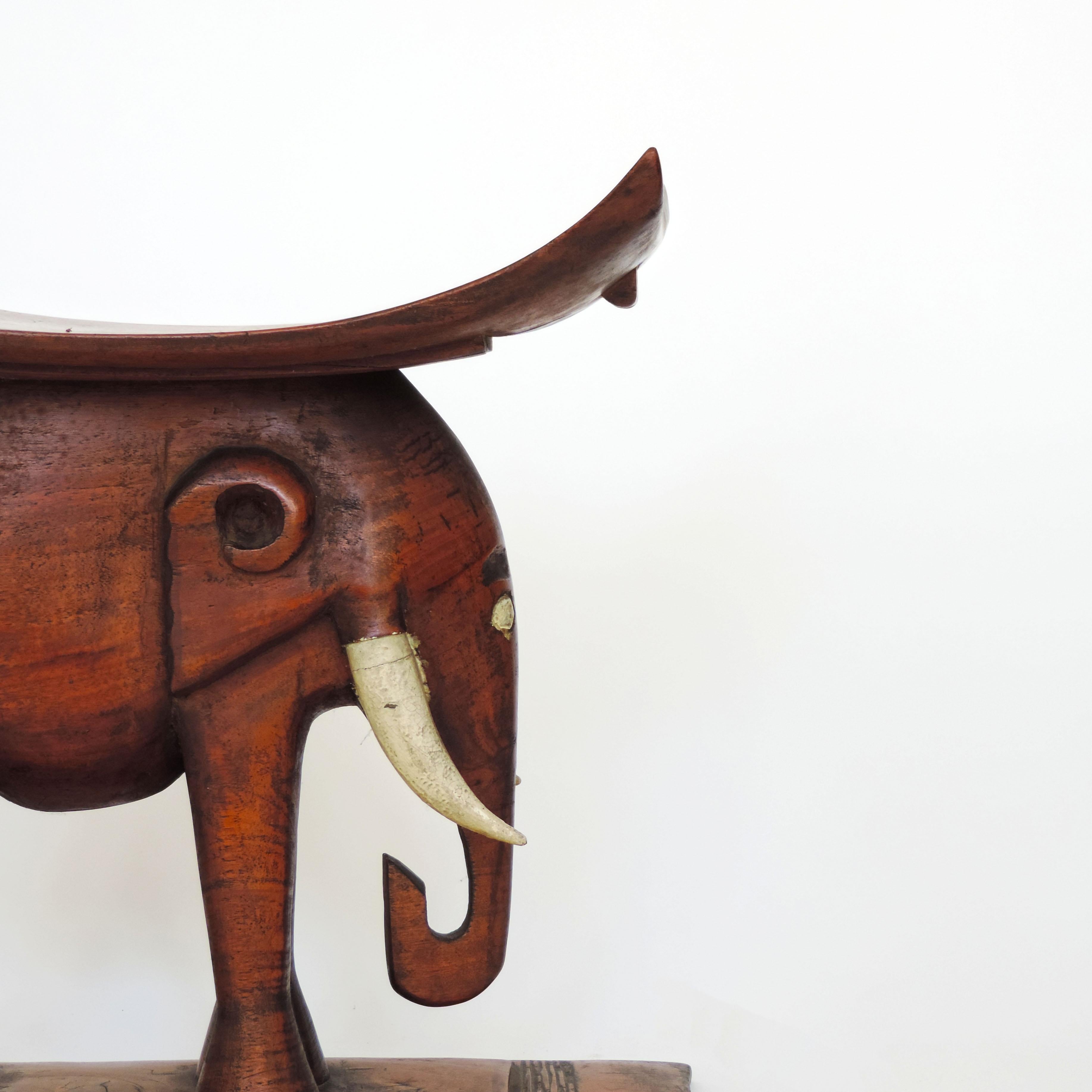 Sgabello africano Art Deco Ashanti Elephant, Ghana, anni '20 in vendita 3