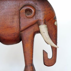 African Art Deco Ashanti Elephant Stool, Ghana, 1920s