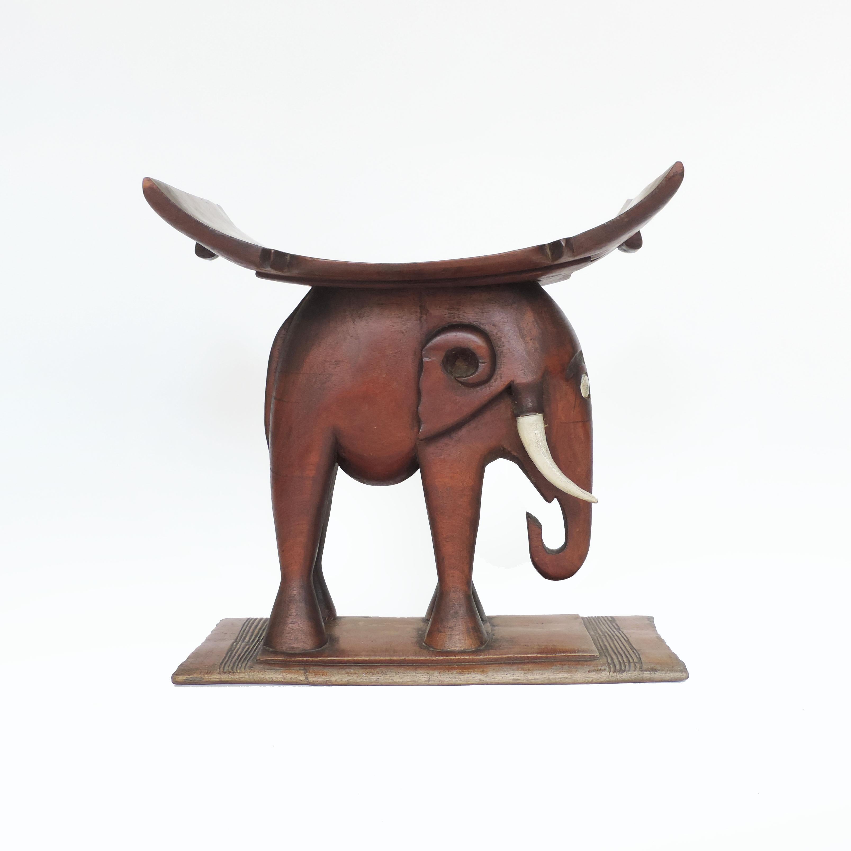 African Art Deco Ashanti elephant stool, Ghana, 1920s
Wonderfully carved piece.

A similar piece is available for a pair.
