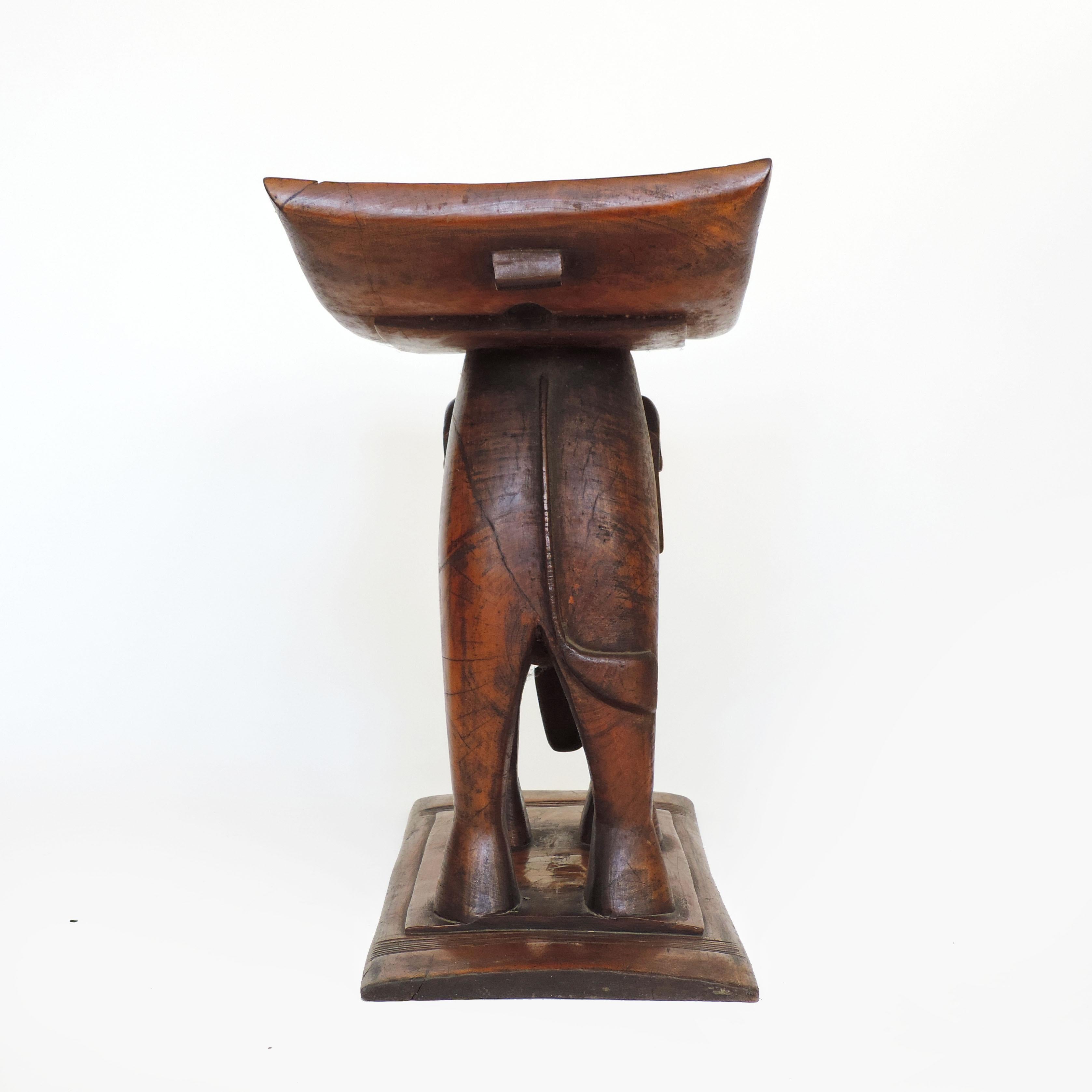 Legno Sgabello africano Art Deco Ashanti Elephant, Ghana, anni '20 in vendita