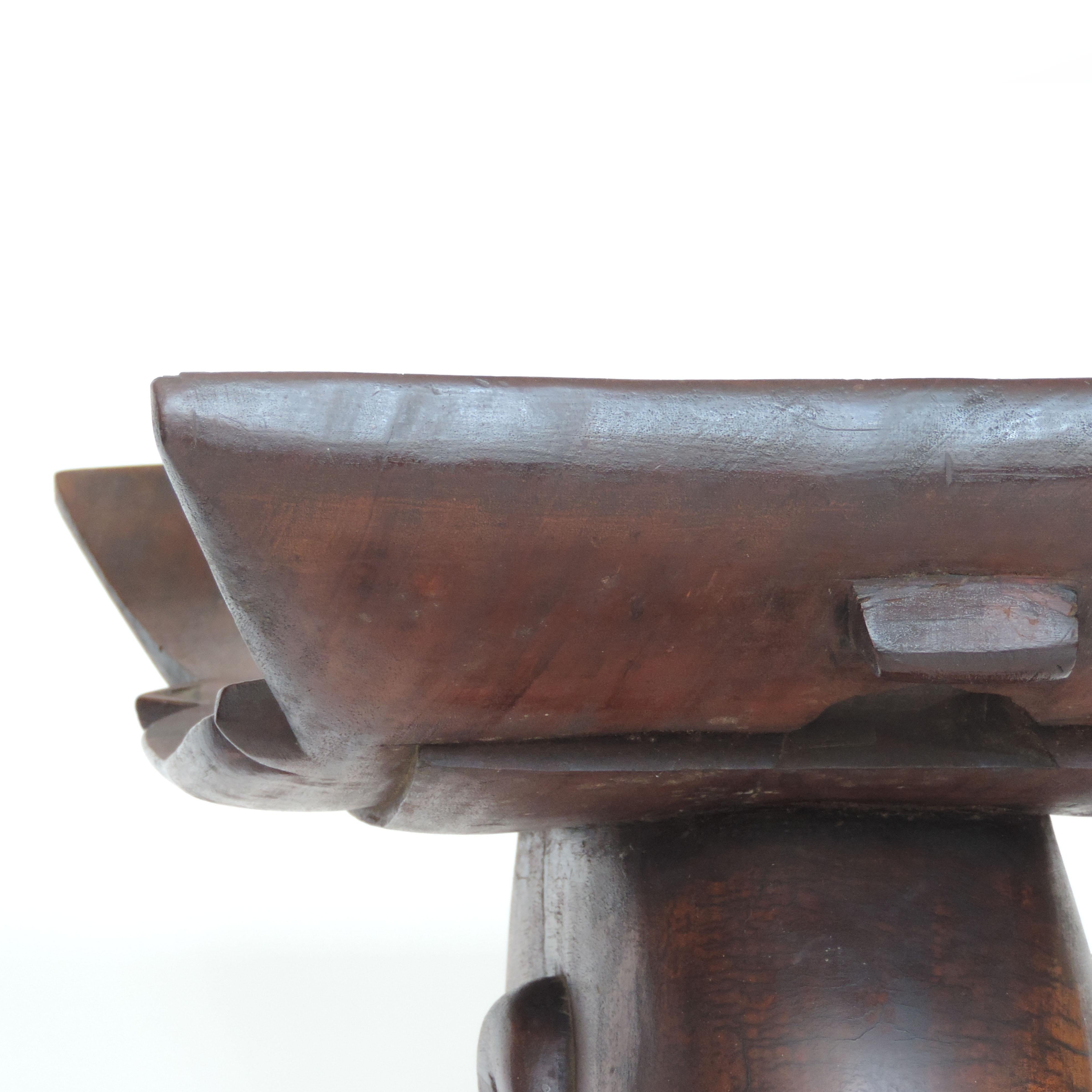 Wood African Art Deco Ashanti Elephant Stool, Ghana, 1920s For Sale