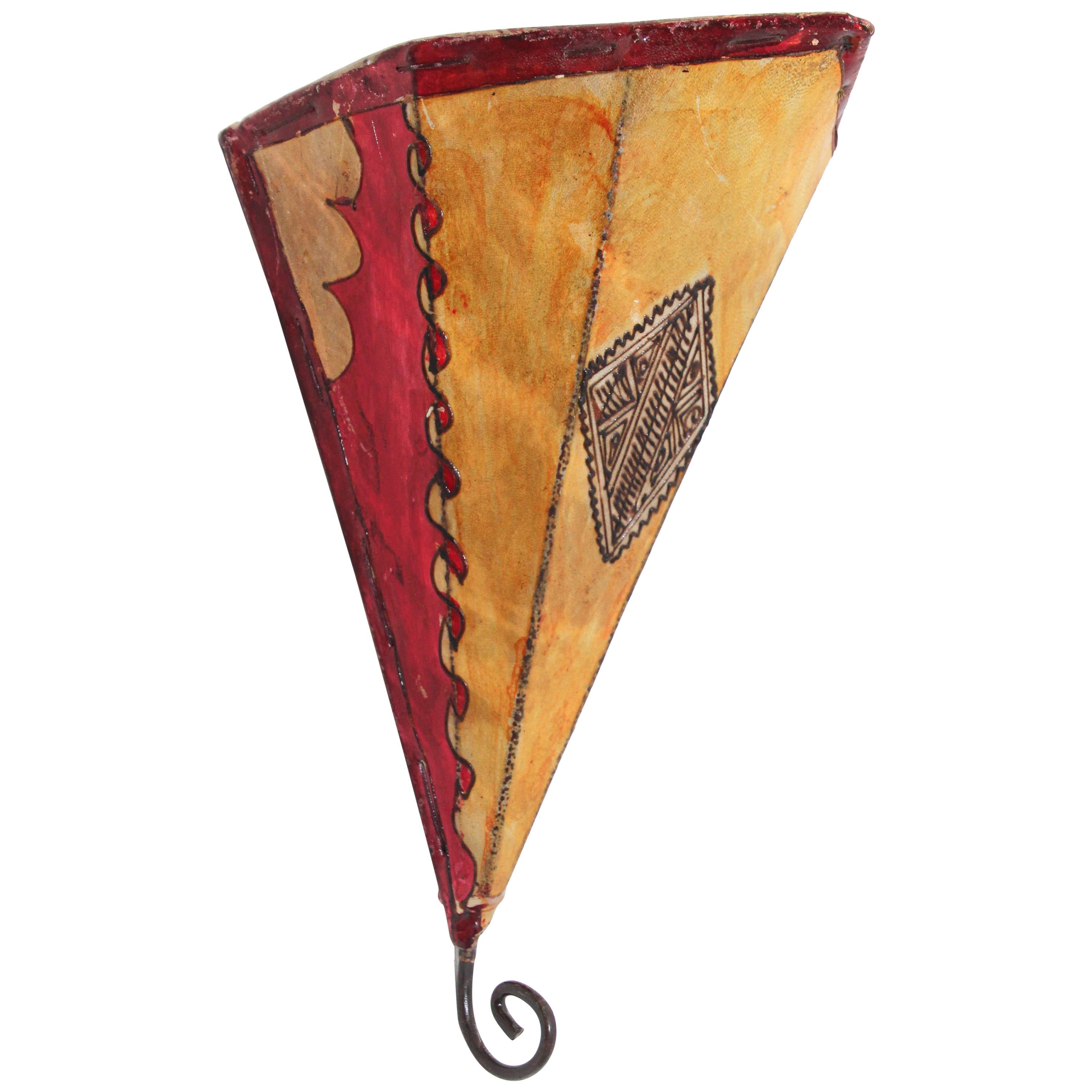 Moroccan Handpainted Parchment Wall Sconce