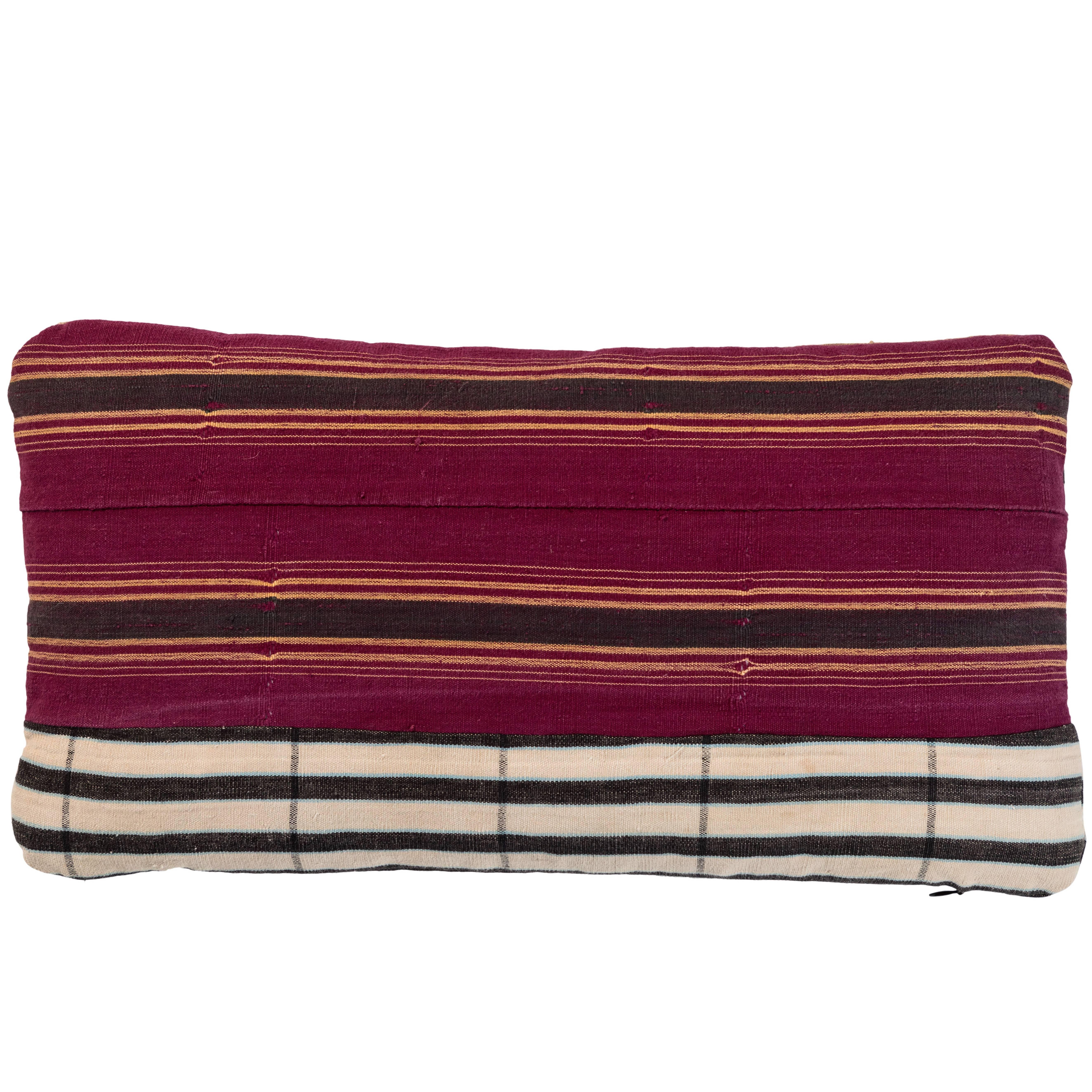 African Ashante Stripe Pillow For Sale