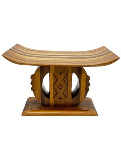 African Ashanti-Asante Style Wooden Stool