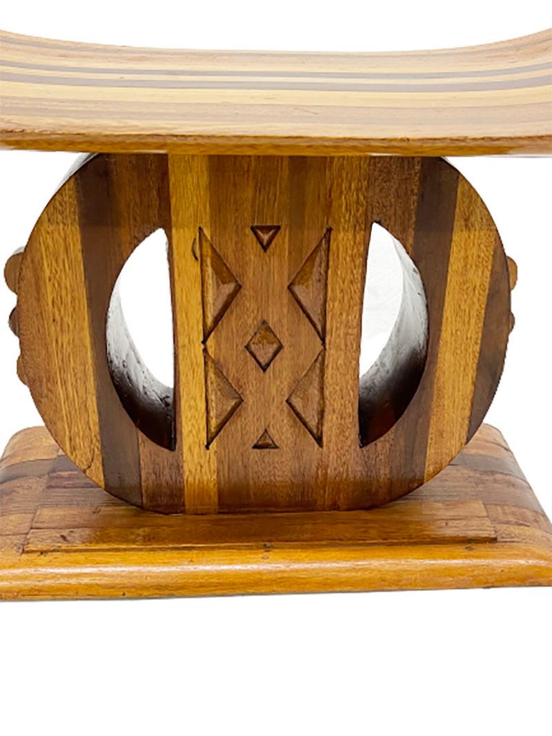 African Ashanti-Asante Style Wooden Stool In Good Condition For Sale In Delft, NL
