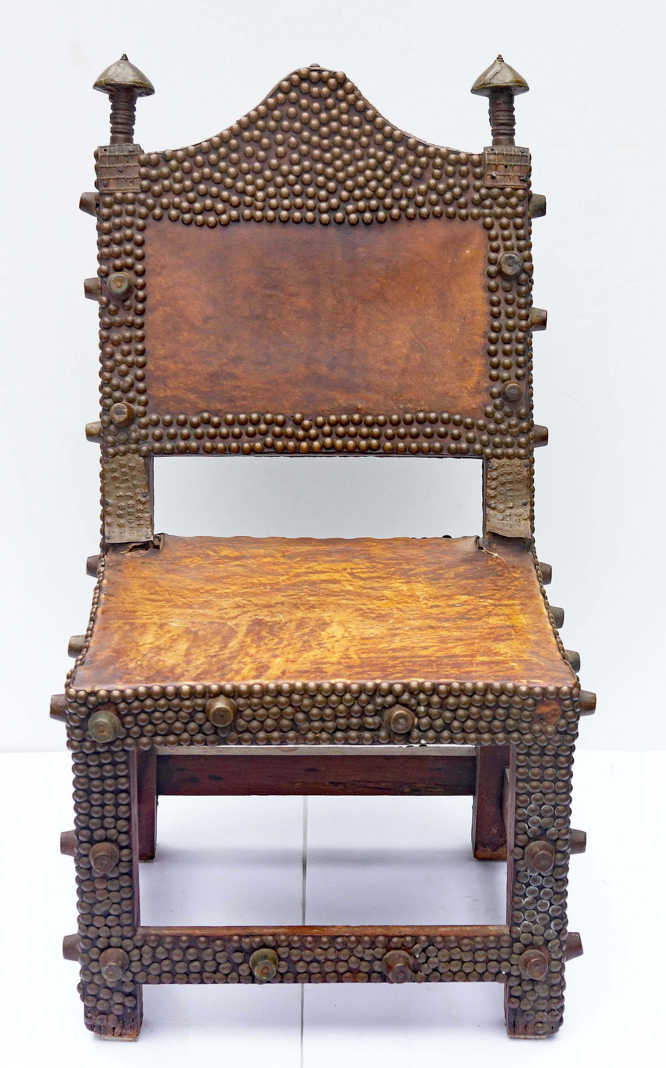 Ghanaian African Ashanti King's Asipim Chair Ghana 19th Century For Sale
